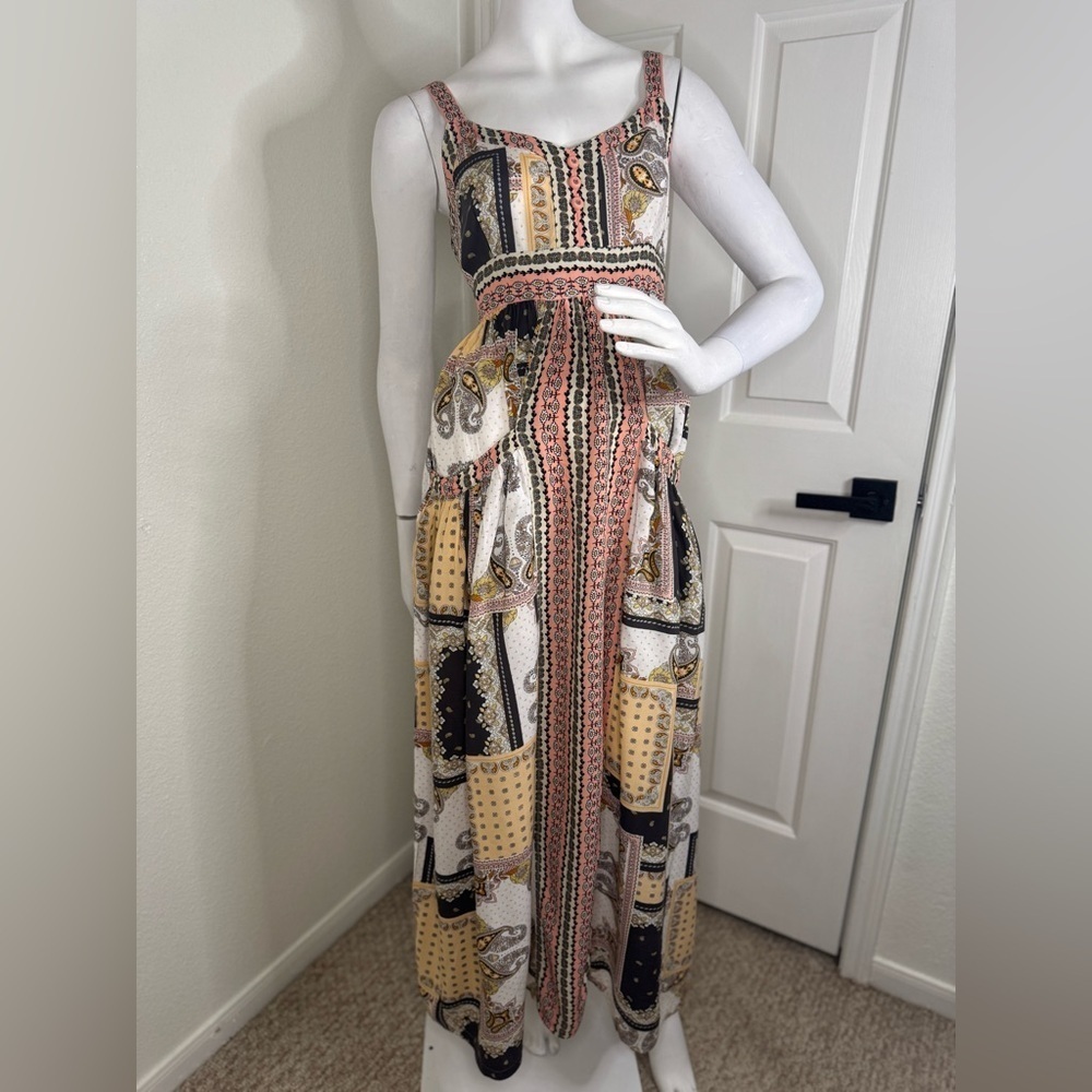Matilda Jane White and Cream Sundress Resort Wear Size L. G38